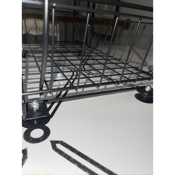 Storage Baskets 3 Tier Metal w/ Wheels or Suction Feet for Home, Office, Dorm - Picture 6 of 13